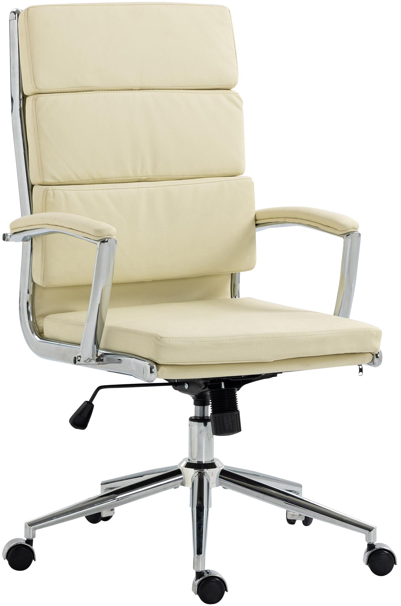 Silla de oficina Cleveland Crema Simil cuero