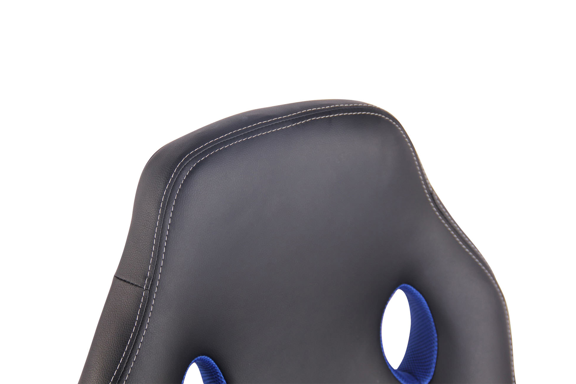 Silla de oficina Elbing en Cuero PU Negro/azul